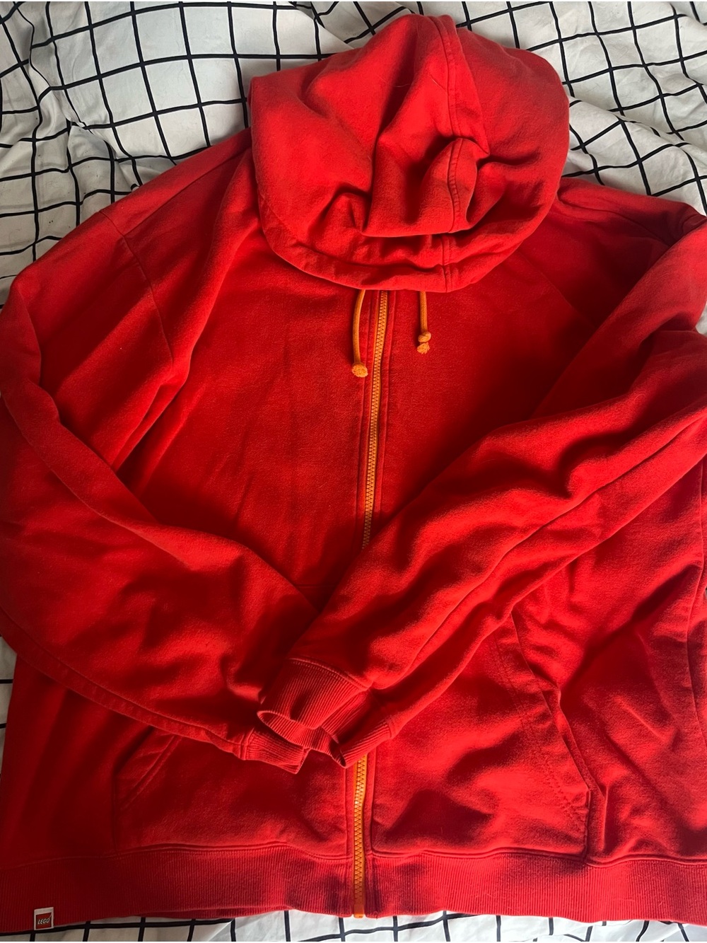 Lego Red Hoodie with Orange Accents
